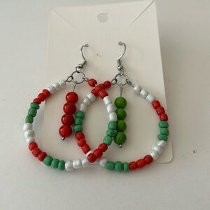 Hoop earrings, holiday color fashion jewelry